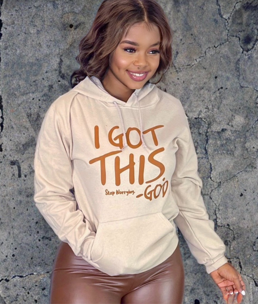 I Got This Hoodie - Brown & Tan