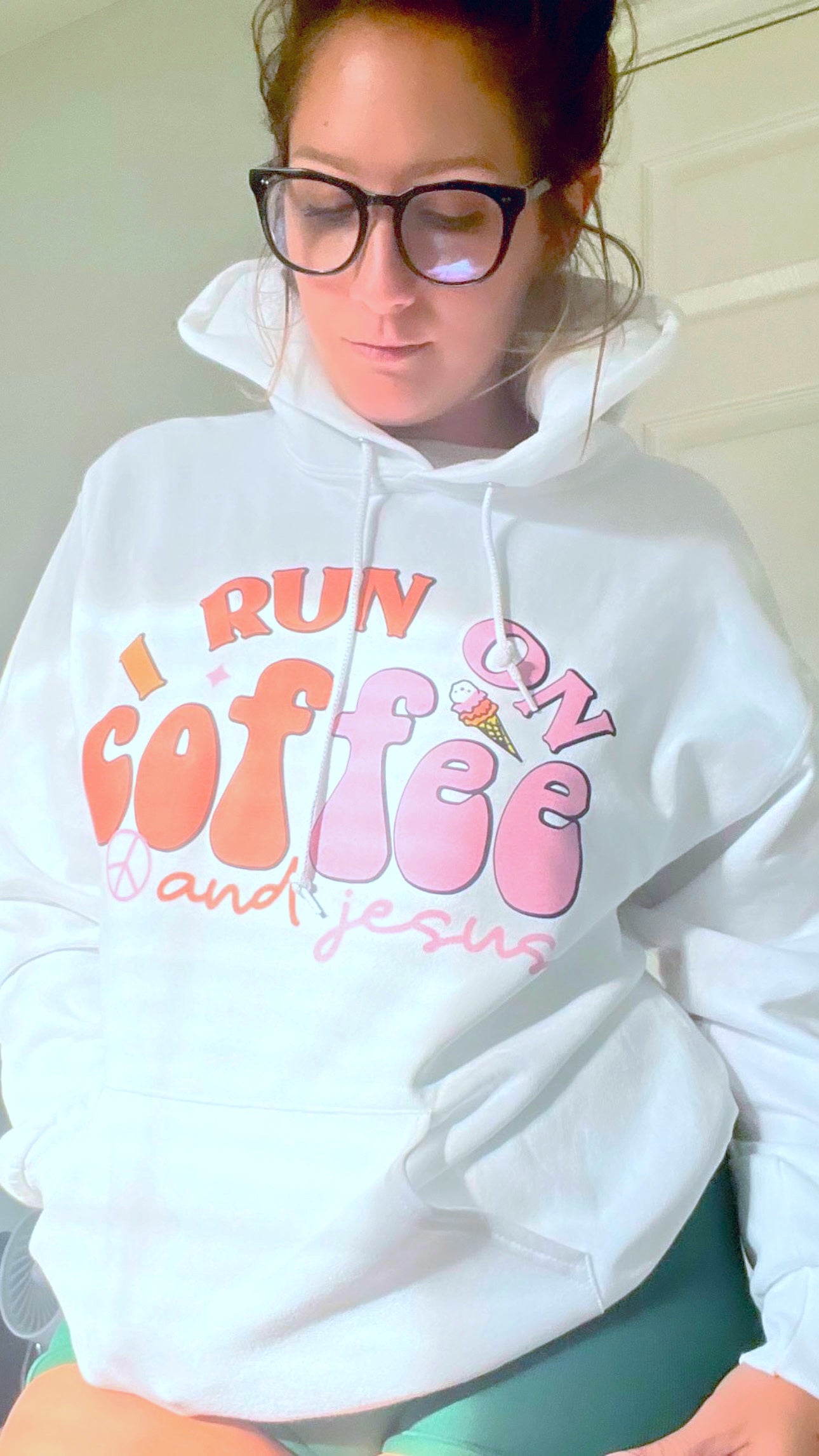 Run on Coffee and Jesus Unisex Hoodie